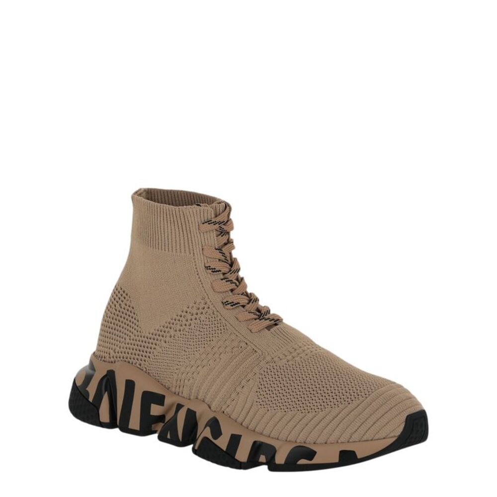 Balenciaga Speed 2.0 Lace-up Graffiti Recycled Knit Sneakers Multi Womens - Picture 2 of 6